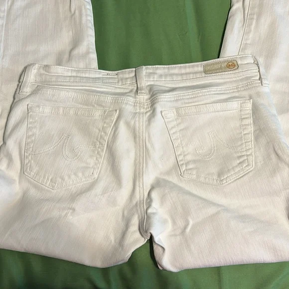 Ag Adriano Goldschmied The Stilt White Straight Leg Jeans 29R - Picture 4 of 4